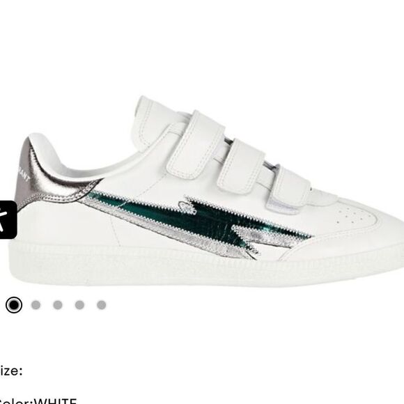 ISABEL MARANTBeth Velcro Leather Sneakers #13